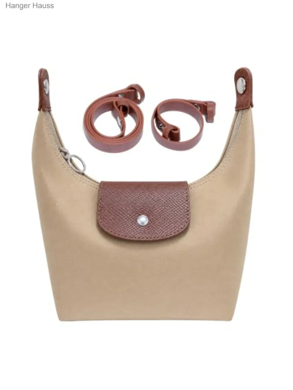 Convertible Crossbody Bag for Women Mini Nylon Crescent Handbag with Strap